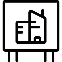Advertising Billboard Building Icon from Ultimate Light Set