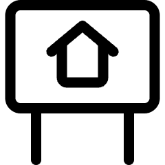 Advertising Billboard House Icon from Ultimate Regular Set