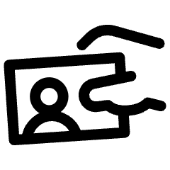 Business Card Hand 3 Icon from Ultimate Regular Set