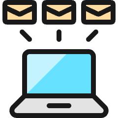 Laptop Announcement Icon from Ultimate Colors Set