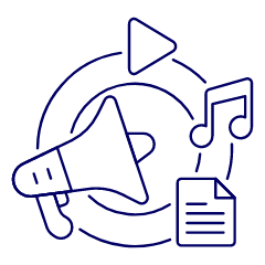 Megaphone Multimedia Illustration from UX Line Set