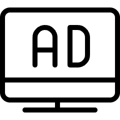 Shopping Broadcast Advertising Monitor Icon from Ultimate Light Set