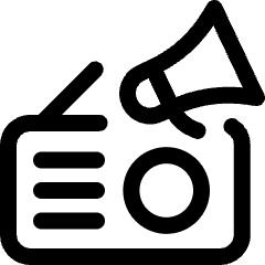 Shopping Broadcast Advertising Radio Megaphone Icon from Ultimate Regular Set