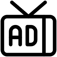 Shopping Broadcast Advertising Television Icon from Ultimate Regular Set