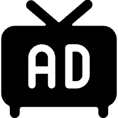 Shopping Broadcast Advertising Television Icon from Ultimate Bold Set