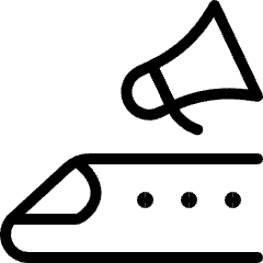 Shopping Transport Advertising Train Megaphone Icon from Ultimate Light Set