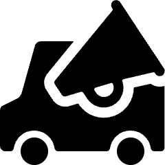 Shopping Transport Advertising Truck Megaphone Icon from Ultimate Bold Set