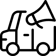 Shopping Transport Advertising Truck Megaphone Icon from Ultimate Light Set