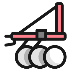 Agriculture Machine Plowing Icon from Ultimate Colors Set
