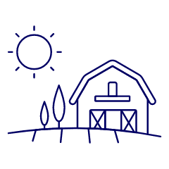 Barn Field Illustration from UX Line Set