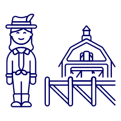Farmer Barn 1 Illustration from UX Line Set