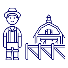 Farmer Barn 4 Illustration from UX Line Set