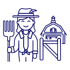 Farmer Fork 1 Illustration from UX Line Set