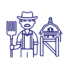 Farmer Fork 4 Illustration from UX Line Set