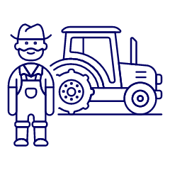 Farmer Tractor 1 Illustration from UX Line Set
