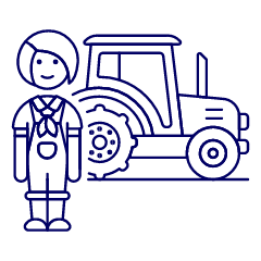 Farmer Tractor 2 Illustration from UX Line Set
