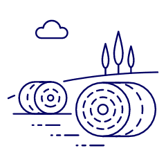 Farming Hay Illustration from UX Line Set