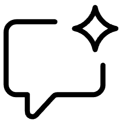 Ai Chat Spark Icon from Ultimate Light Set