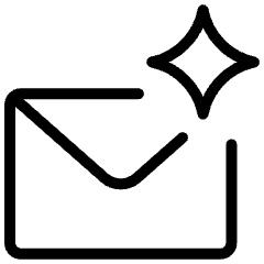 Ai Email Generator Spark Icon from Ultimate Light Set