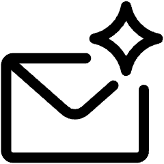 Ai Email Generator Spark Icon from Ultimate Regular Set