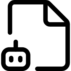 Ai File Robot Icon from Ultimate Regular Set