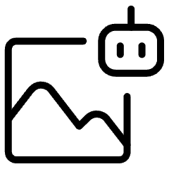 Ai Generate Landscape Image Robot Icon from Ultimate Light Set