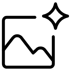 Ai Generate Landscape Image Spark Icon from Ultimate Light Set