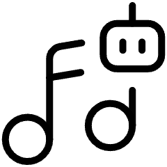 Ai Generate Music Robot Icon from Ultimate Light Set