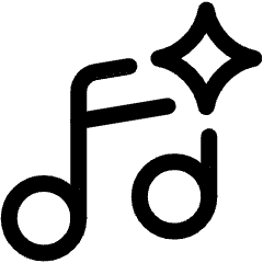 Ai Generate Music Spark Icon from Ultimate Regular Set