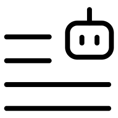 Ai Generate Text Robot Icon from Ultimate Light Set