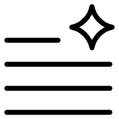 Ai Generate Text Spark Icon from Ultimate Light Set