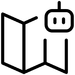 Ai Map Generating Robot Icon from Ultimate Light Set