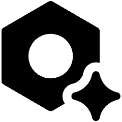 Ai Settings Nut Spark Icon from Ultimate Bold Set