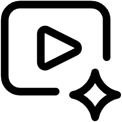 Ai Video Spark Icon from Ultimate Regular Set