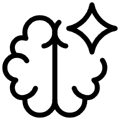 Artificial Intelligence Spark Icon from Ultimate Light Set