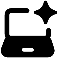 Laptop Ai Spark Icon from Ultimate Bold Set