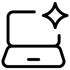 Laptop Ai Spark Icon from Ultimate Light Set