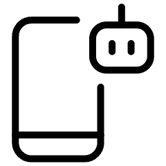 Mobile Ai Robot Icon from Ultimate Light Set