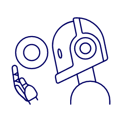 Robot Orb Illustration from UX Line Set