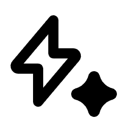 Ai Flash Icon from Rounded Line - Material Pro Set