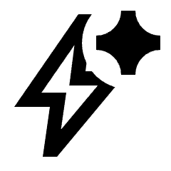 Ai Flash Icon from Outlined Line - Streamline Material Set