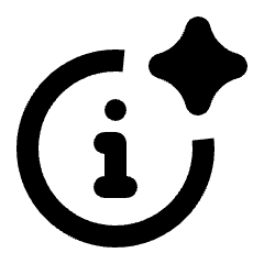 Ai Generate Insight Circle Icon from Rounded Line - Material Pro Set