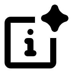 Ai Generate Insight Square Icon from Rounded Line - Material Pro Set