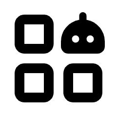 Ai Robot Generate Variation Icon from Rounded Line - Material Pro Set