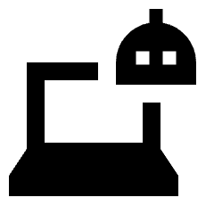 Ai Robot Laptop Fill Icon from Sharp Fill - Material Pro Set