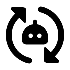 Ai Robot Redo Icon from Rounded Line - Material Pro Set