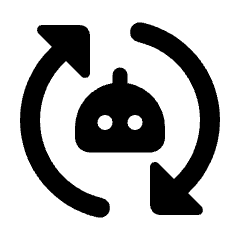 Ai Robot Redo Fill Icon from Rounded Fill - Streamline Material Set