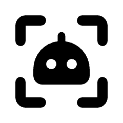 Ai Robot Scanner Fill Icon from Rounded Fill - Streamline Material Set