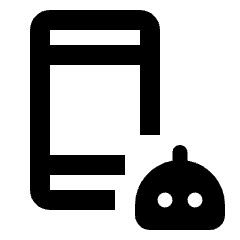 Ai Robot Smartphone Icon from Rounded Line - Material Pro Set