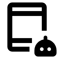 Ai Robot Tablet Icon from Rounded Line - Material Pro Set